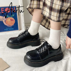 Aiertu  Japanese School Uniform shoes Jk Student Shoes Girls Women Kawaii Lolita Soft Girl Round Toe lolita Platform Mary Jane Shoes Aiertu
