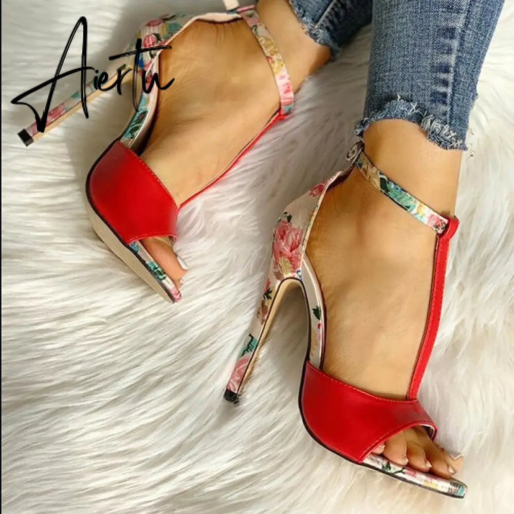 10cm Super High Heels Ladies Increased Stiletto Open Toe Sandals with Heel Women's Shoes Womens Fashion Summer Sexy Aiertu