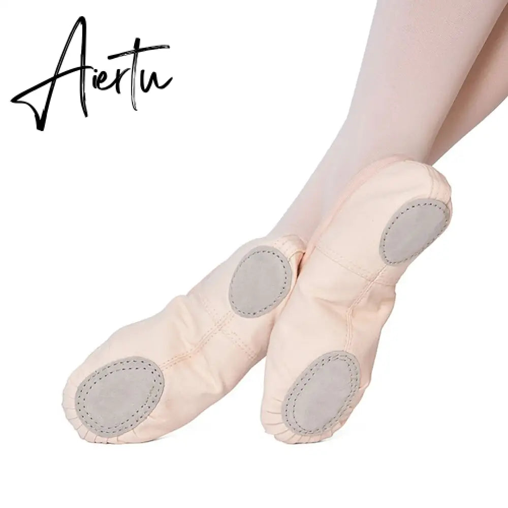 1pair Children Girls Practise Ballerina Shoes Canvas Soft Sole Ballerina Ballet Dance Slippers Ballet Shoes Woman Dance Shoes Aiertu