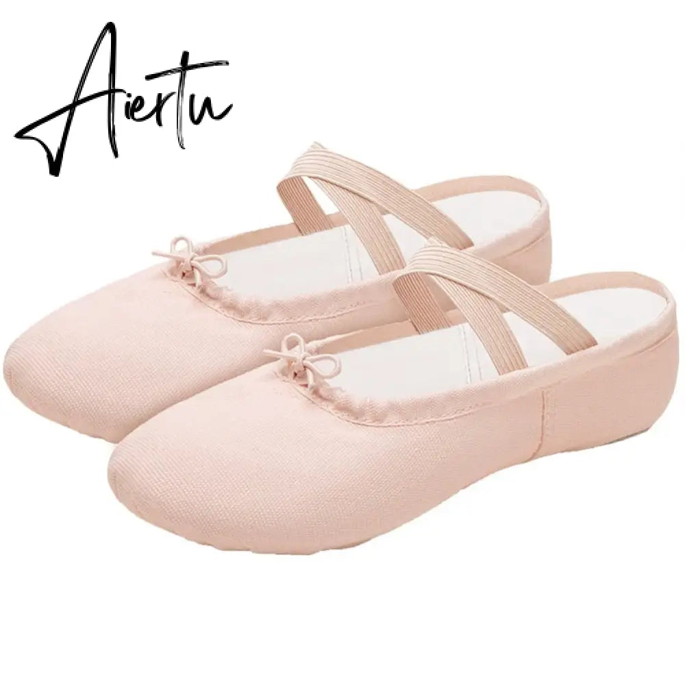 1pair Children Girls Practise Ballerina Shoes Canvas Soft Sole Ballerina Ballet Dance Slippers Ballet Shoes Woman Dance Shoes Aiertu