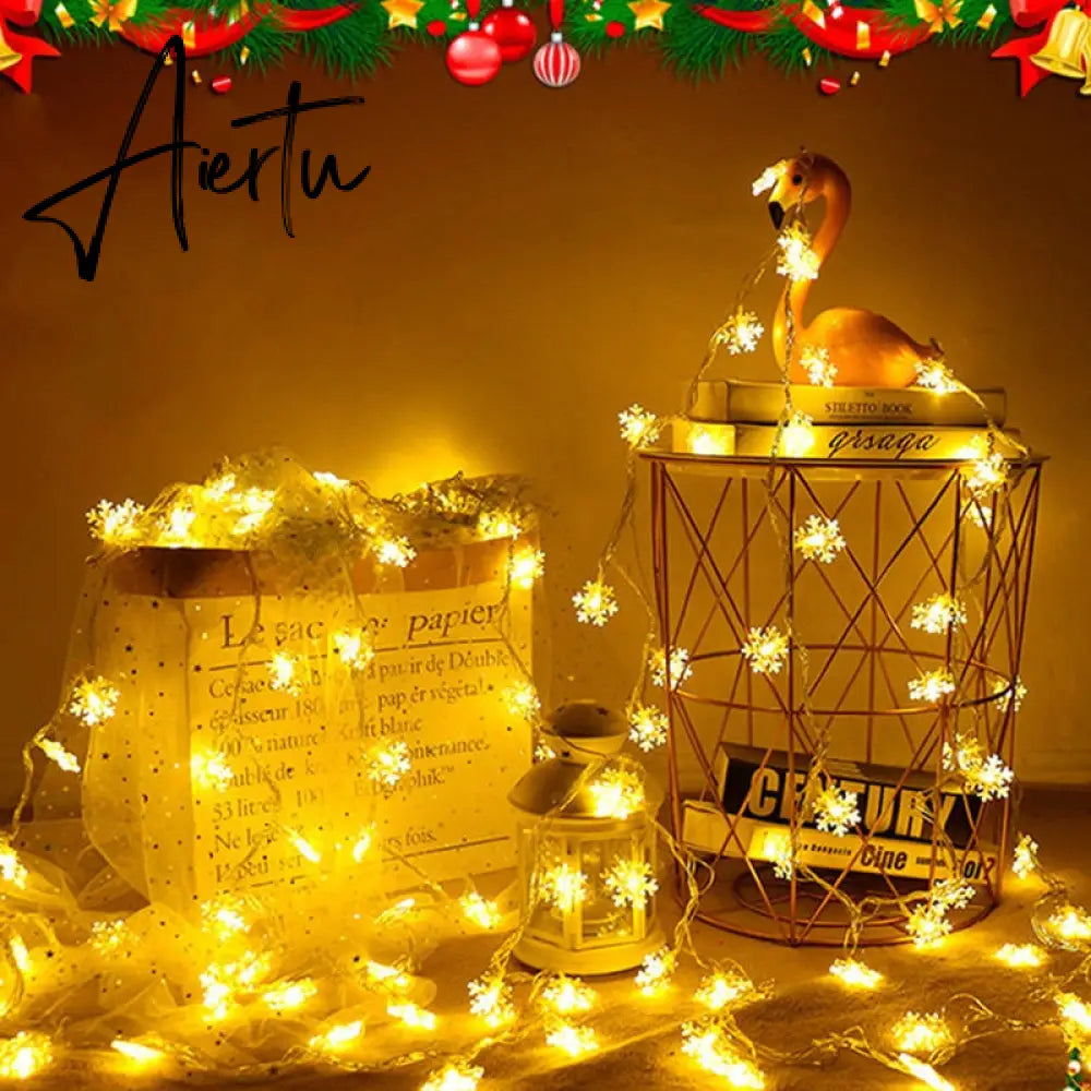 2M Christmas Decorative String Lights Santa Claus Deer Light Strings Christmas Decorations Navidad Xmas Ornaments New Year Aiertu