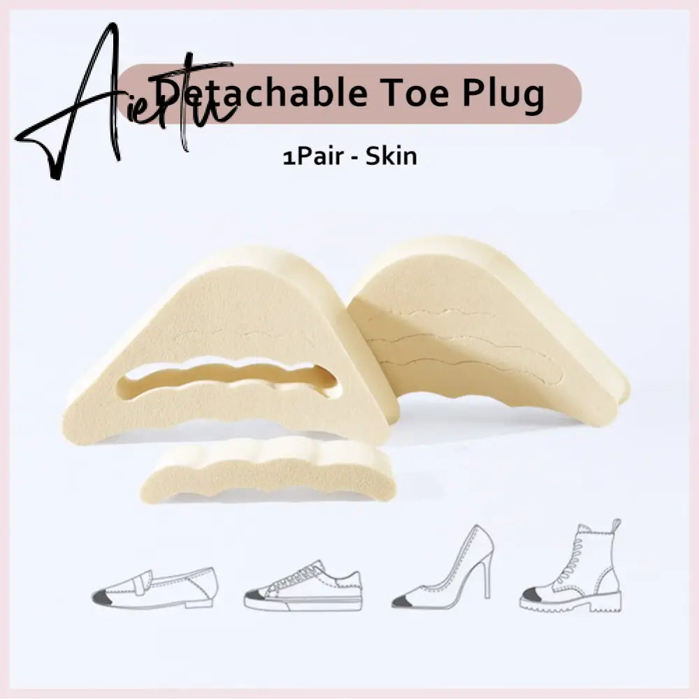 2pairs Adjustment High Heel Toe Plug Insert Shoe Big Shoes Toe Front Filler Cushion Pain Relief Protector Women Shoe Accessories Aiertu