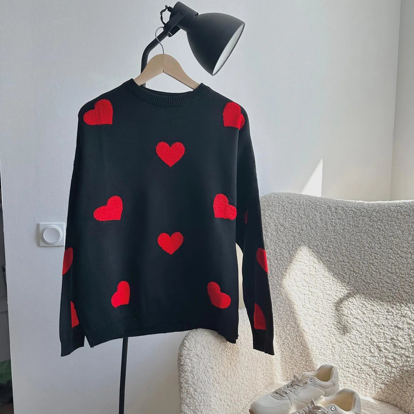 Love Embroidery Women's Knitting Sweaters Sweet Chic Long Sleeved O-neck Pullovers  New Female Casual Fashion Sweater Aiertu