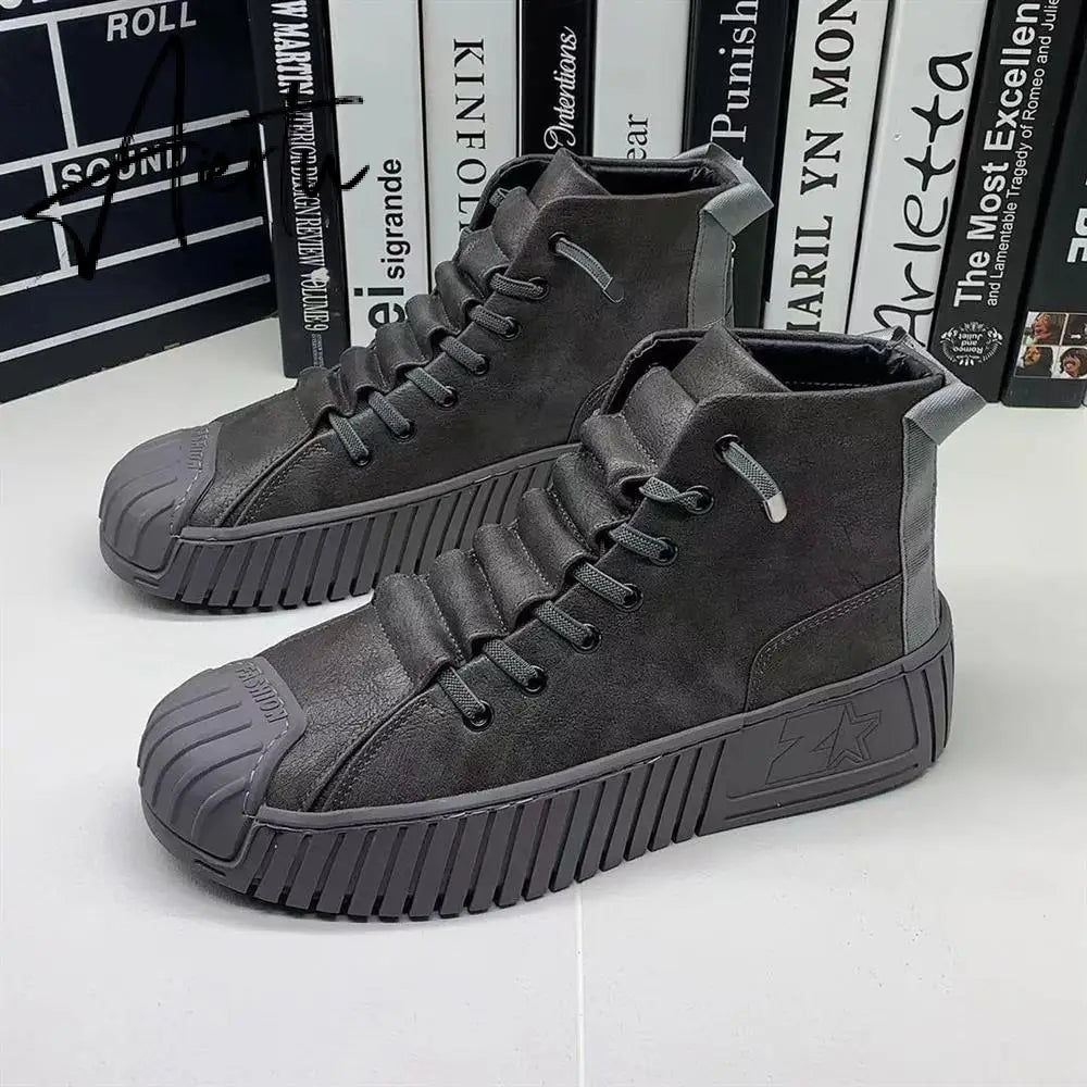 Aiertu  Autumn Winter New Male Martin Boots Increase Boots Fashion Casual Shoes Sneakers High-quality Thick-soled Shoes Men's Shoes Aiertu