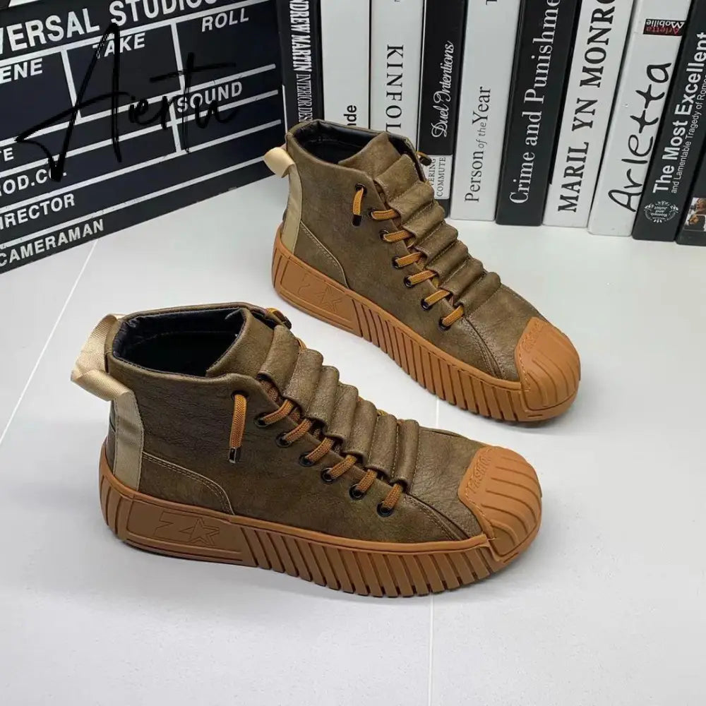 Aiertu  Autumn Winter New Male Martin Boots Increase Boots Fashion Casual Shoes Sneakers High-quality Thick-soled Shoes Men's Shoes Aiertu