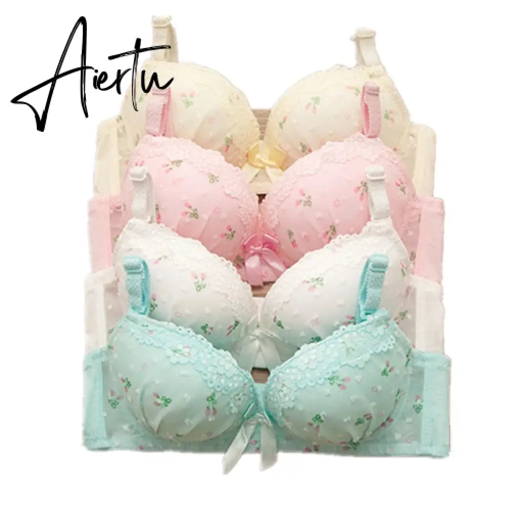Aiertu Bras for teenagers training bra for kids Cute bow and comfortable Underwear for girls Made of cotton Aiertu