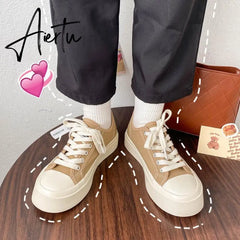 Aiertu Deeptown Women's Sneakers Sports Shoes Kawaii Flats Cute Fashion Casual Spring Vulcanized Harajuku Running Tennis Aiertu
