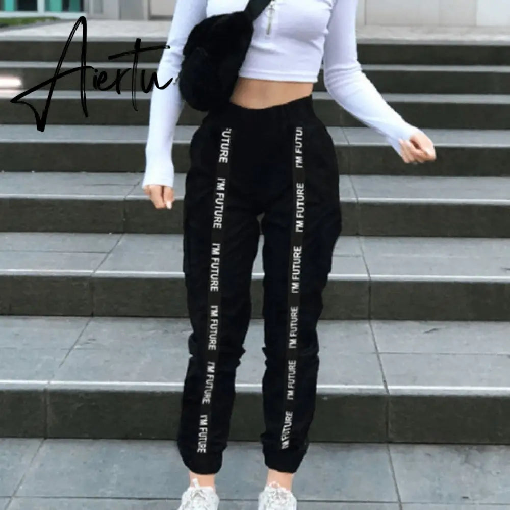 Aiertu Harajuku Joggers Wide Leg SweatPants Women Trousers High Waist Pants Streetwear Korean Casual Pant Femme Fall New Aiertu