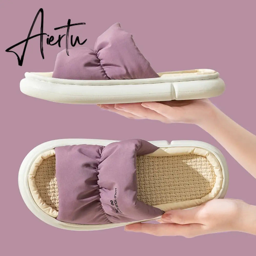 Aiertu  New Women Slippers Thick Bottom Mix Color Summer Shoes Woman Fashion Comfortable Shoes Couple Footwear Size 36-45 Aiertu