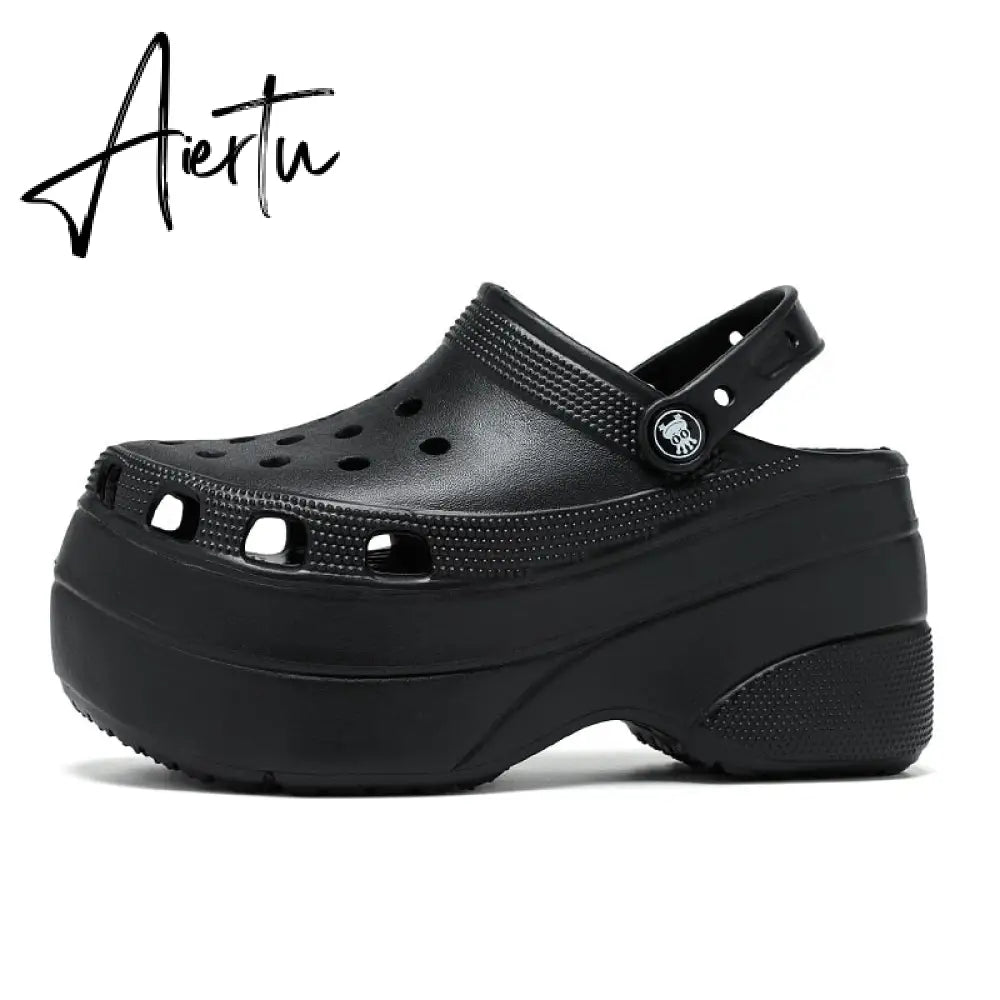 Aiertu Shoes for Woman Platform Sandals Trend Summer Shoes Garden Sandals Clogs for Women Increase Height Outdoor Beach Slippers Aiertu