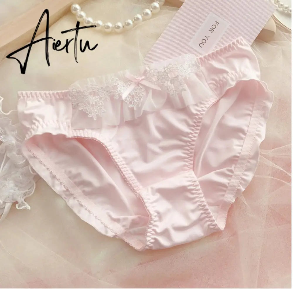 Aiertu Steel ring push up bra set pure desire wind big cup girl underwear embroidery lace large size lingerie with panties set Aiertu