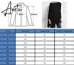 Aiertu Women Causal Long Sleeve Tops Cotton Blouse Spring Fall Loose Lrregular Big Size Female Solid Sweatshirt O-Neck Pullover Aiertu