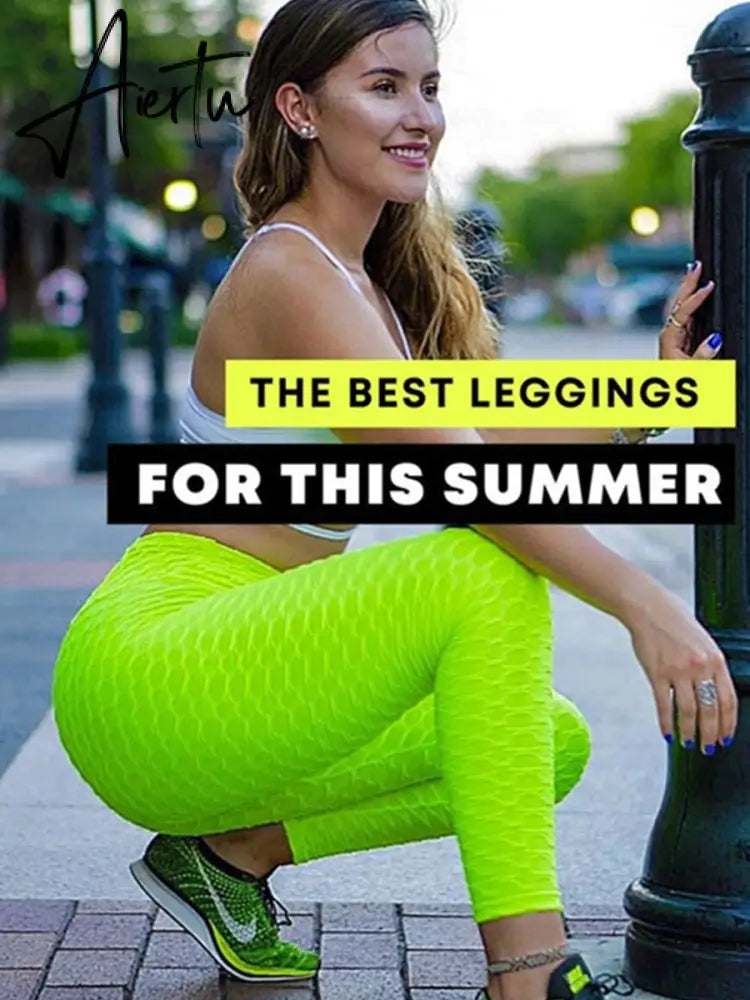 Butt Crack Booty Leggings Women Clothes Anti Cellulite Seamless Leggins Push Up High Waist Lift Sports Yoga Pants Fitness Tights Aiertu
