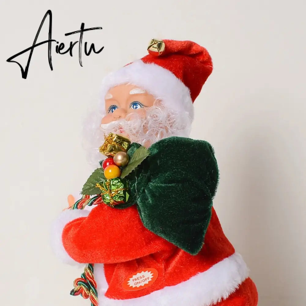 Christmas Electric Musical Hip Dancing Santa Claus Doll Toys Twerking Doll Party Christmas Decoration Gifts Ornaments for Kids Aiertu