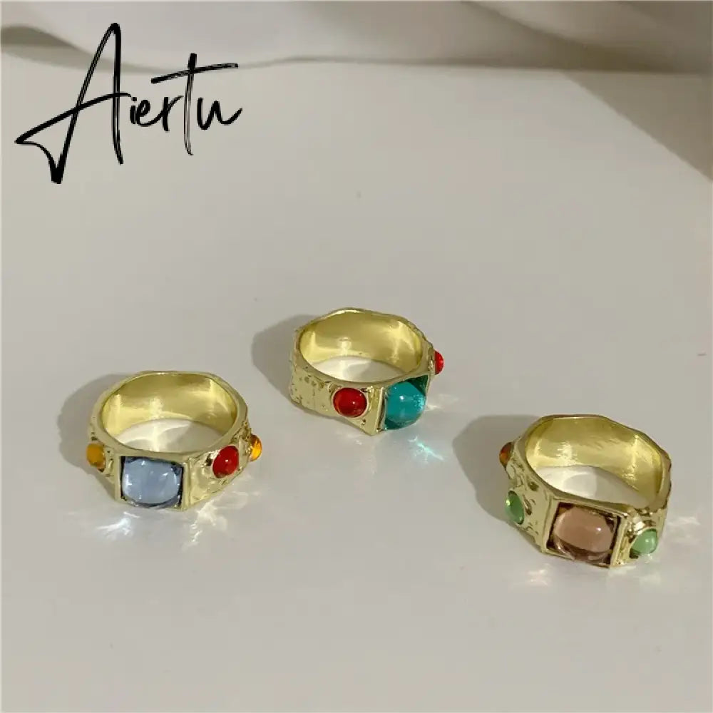 Fashion Female Gorgeous Ring with Shiny Zirconia Simple Style Accessories for Wedding Party Trendy Jewelry Gifts Aiertu