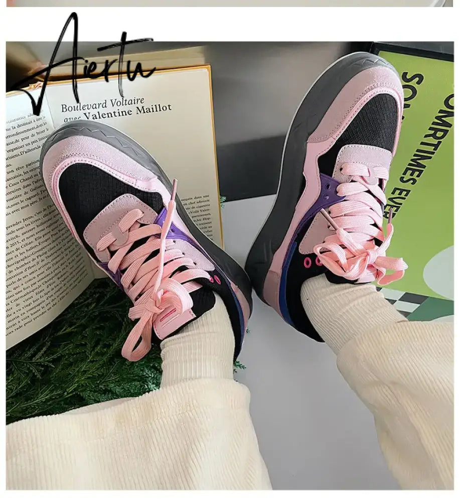 Fashion Summer Women Sneakers All-match Mixed Color Men Running Sports Shoes Platform Rock Casual Ladies Breathable Shoes Aiertu