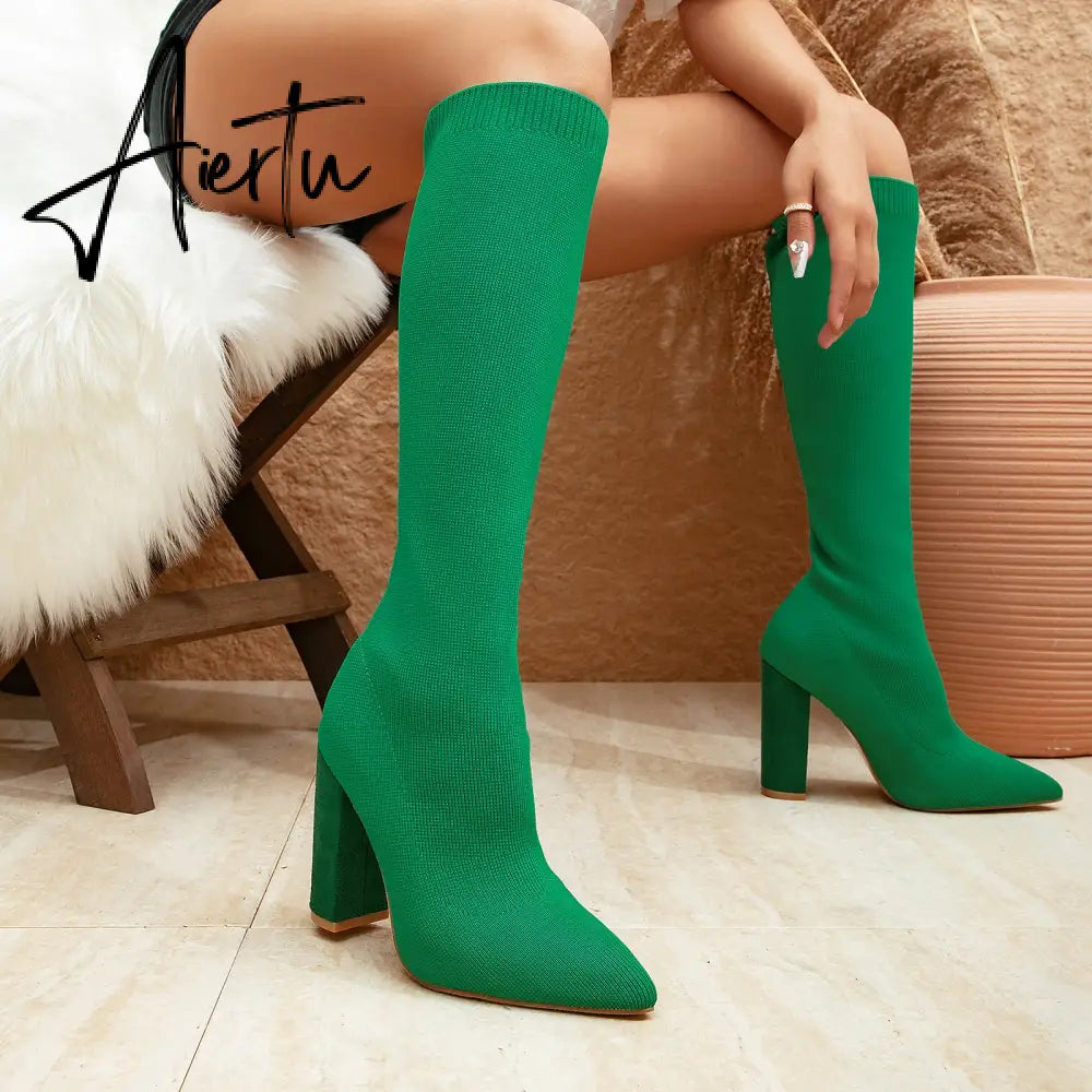 FIT Women Pointed Toe Sock Boots mysite