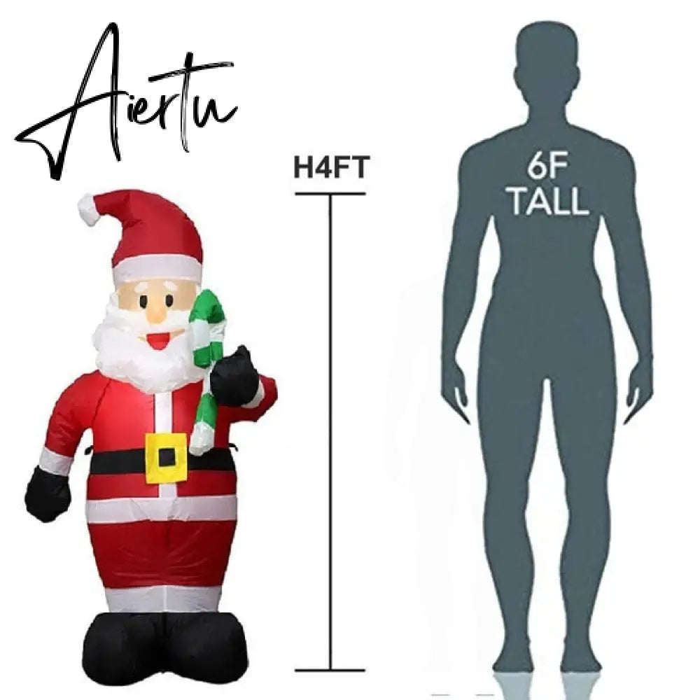Giant Inflatable Snowman Christmas Decor Night Light Outdoor Toy with LED Light Quick Air Inflated New Year Party Yard Xmas Gift Aiertu
