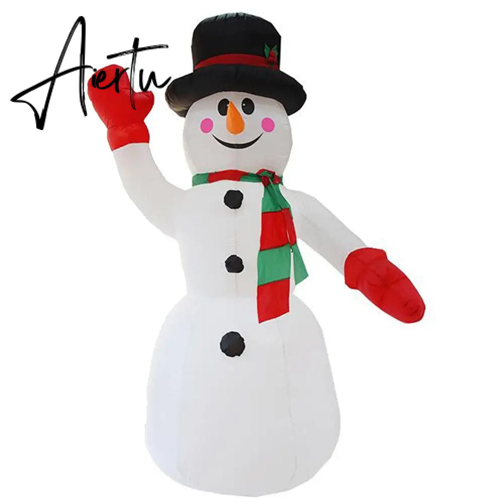 Giant Inflatable Snowman Christmas Decor Night Light Outdoor Toy with LED Light Quick Air Inflated New Year Party Yard Xmas Gift Aiertu