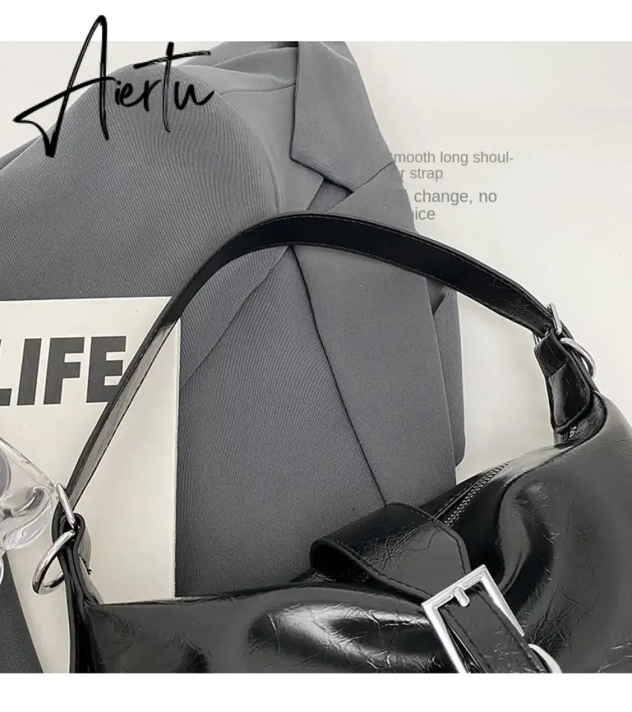 High Quality Women's Bags Autumn New Fashion Simplicity High-capacity  Advanced Sense Shoulder Bag Solid Versatile Handbag Aiertu