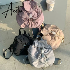 Muti Pocket School Flap Backpack Women Japanese Large Capacity College Students Laptop Bag Fashion Hot Ins Nylon Travel Backpack Aiertu