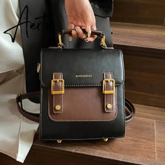New Fashion Luxury Designer Backpack Summer Casual Versatile Vintage Classic Shoulder Bags For Women High Quality Leather Purses Aiertu