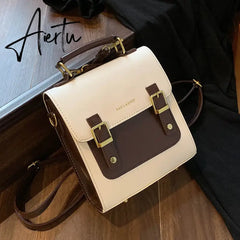 New Fashion Luxury Designer Backpack Summer Casual Versatile Vintage Classic Shoulder Bags For Women High Quality Leather Purses Aiertu