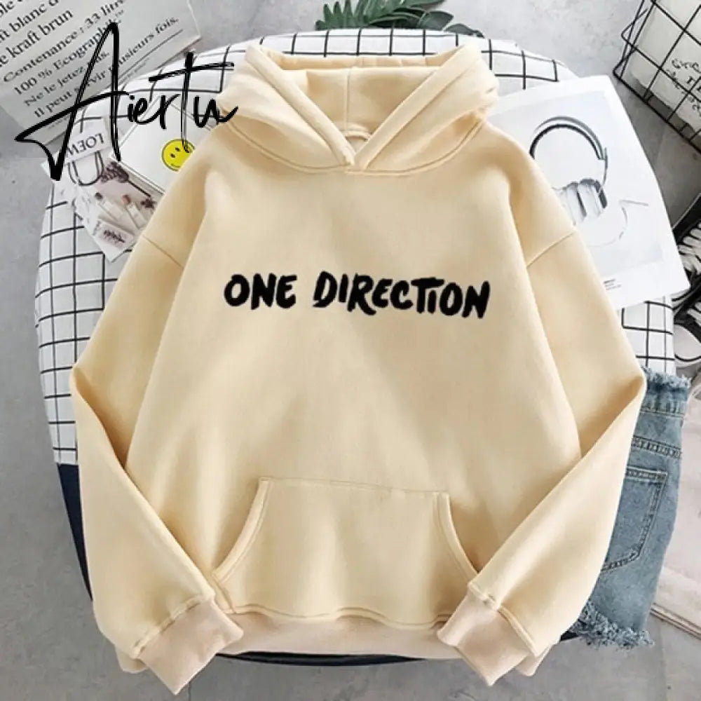 New letter Graphic One Direction Merch Harajuku Aesthetic Women Pullover Hoodie Sweatshirt Streetwear Clothes Aiertu