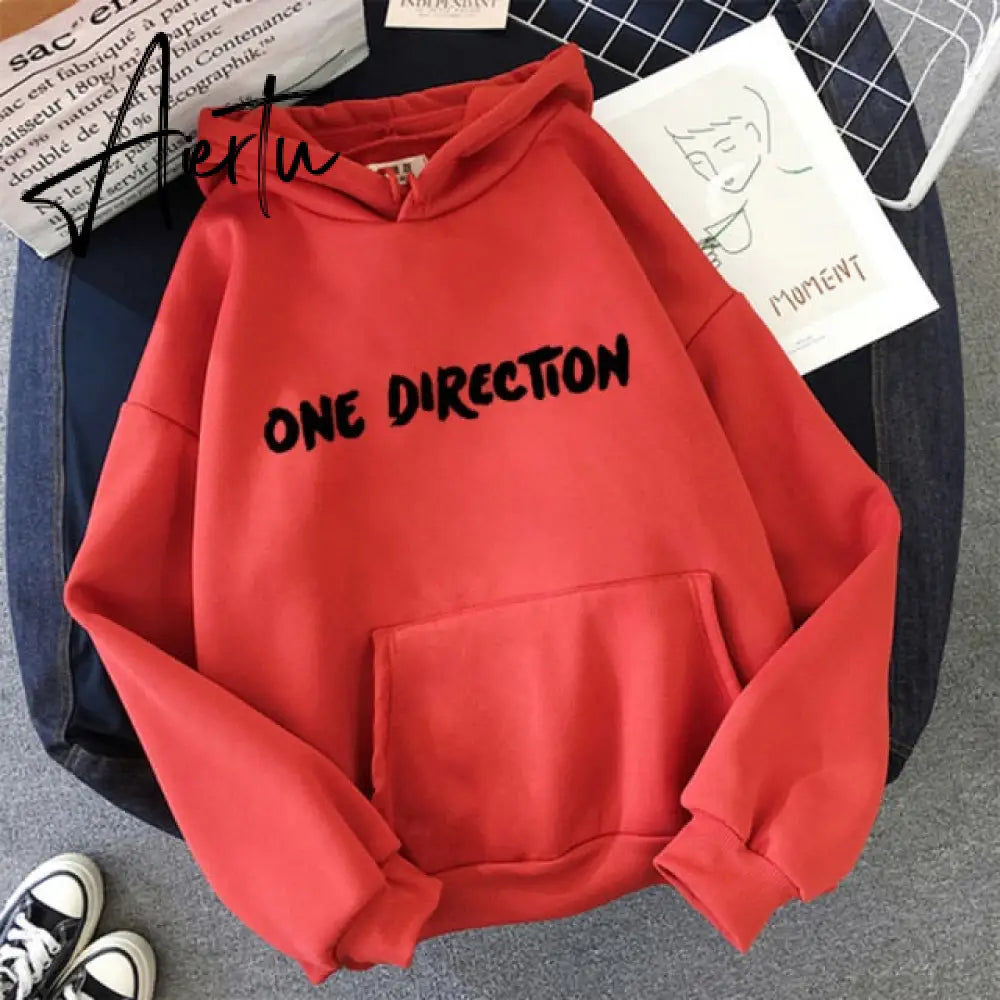 New letter Graphic One Direction Merch Harajuku Aesthetic Women Pullover Hoodie Sweatshirt Streetwear Clothes Aiertu