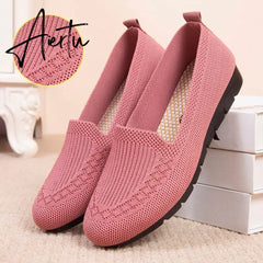 New Mesh Breathable Sneakers Women Breathable Light Slip on Flat Casual Shoes Ladies Loafers Socks Shoes Women Zapatillas Mujer Aiertu