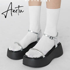 New Women Platform Sandals Flats Slippers Summer Beach Shoes Fashion Walking Dress Flip Flops Casual Shoes Femme Slides Aiertu