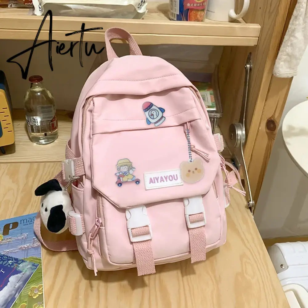 Small Women's Backpack Girls School Backpack Waterproof Nylon Fashion Japanese Casual Young Girl's Bag Female Mini Mochila Aiertu