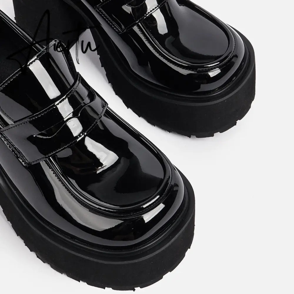 Women High Heel Platform Loafers mysite
