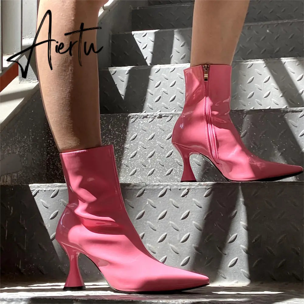 Women Mid-Heel Slip-On Boots mysite